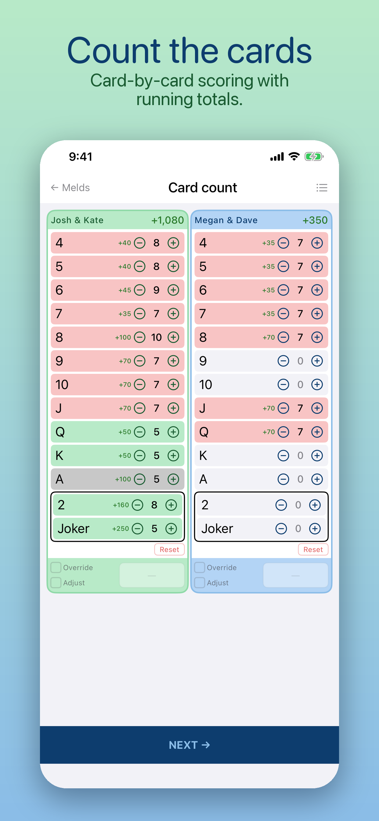 Canasta 5-Deck card counts