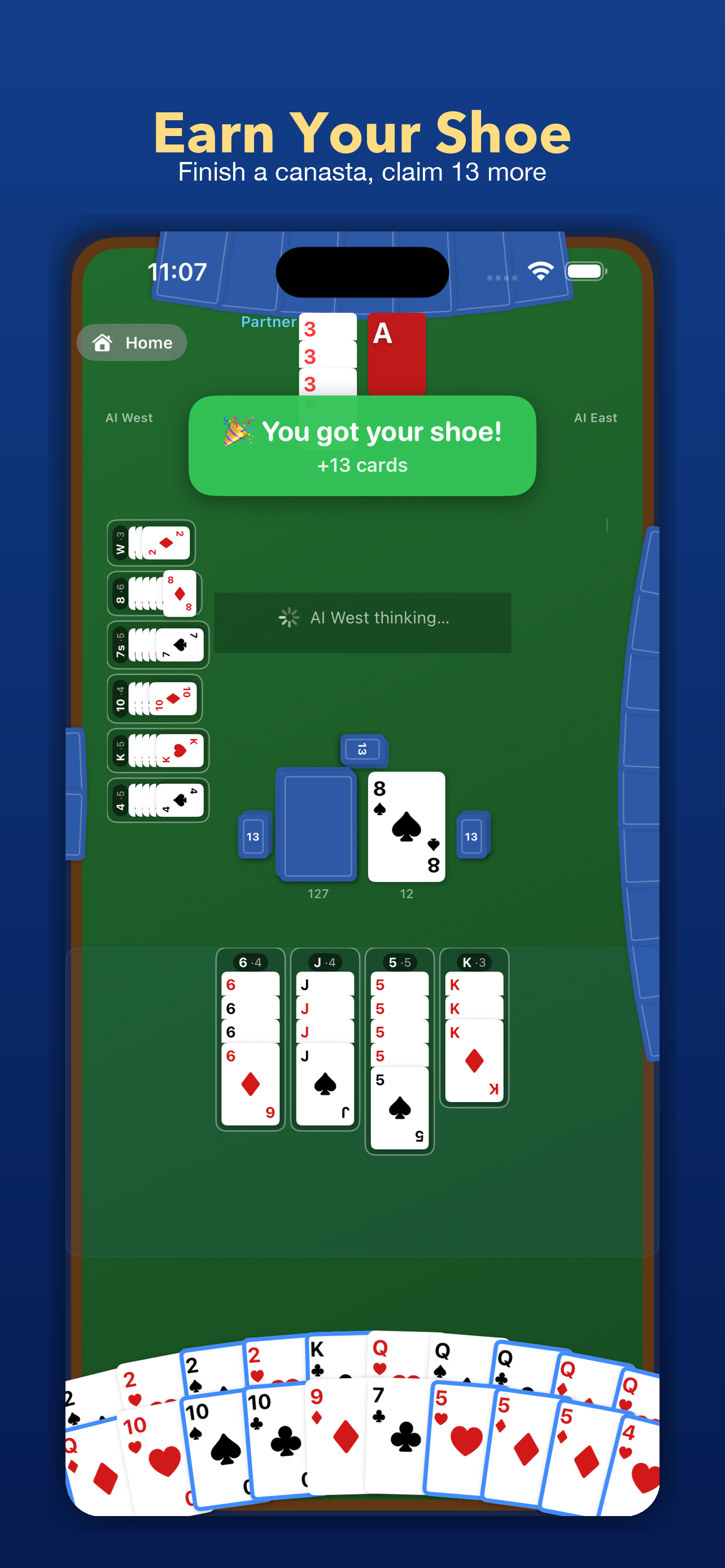 Canasta 5 discard shoe