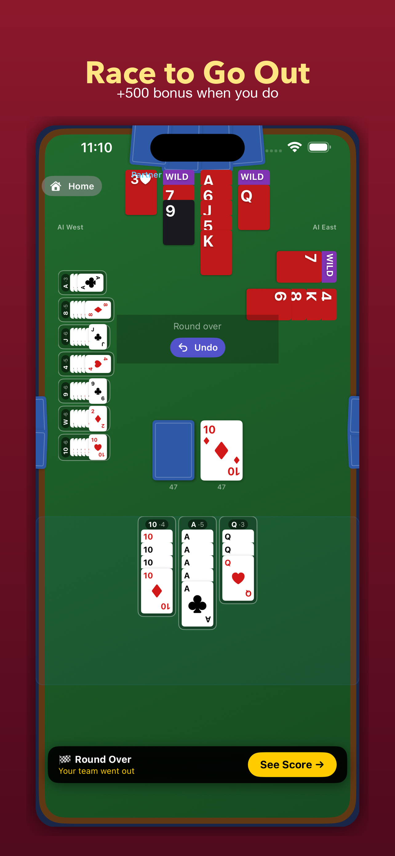 Canasta 5 late-game play